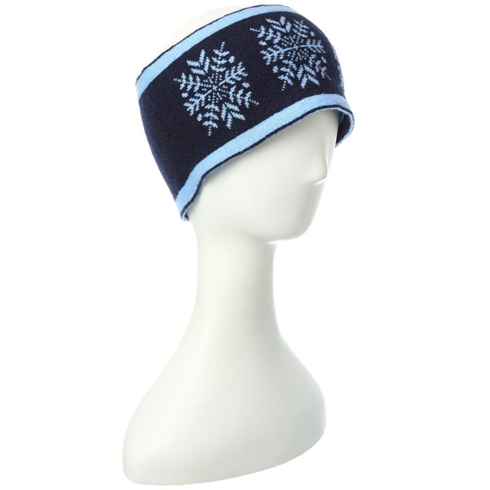 Brodie Cashmere Snowflake Cashmere Headband, Blue